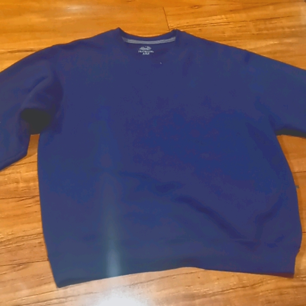 blue crewneck